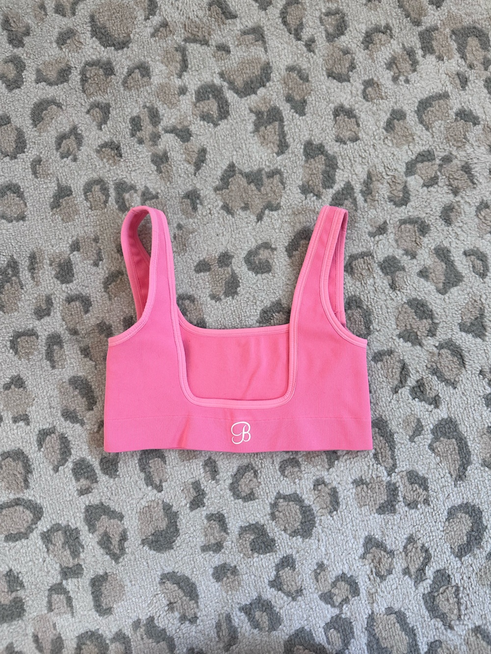 Bombshell Sportswear Pink Scoop Neck Sports Bra - Picture 2 of 2